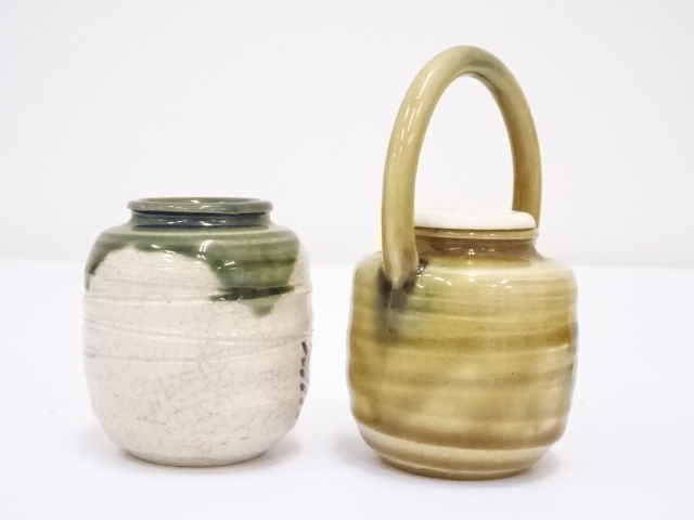 茶道具 四滴茶入 色変 不老園 茶器 茶入 茶会 伝統工芸 骨董 日本茶 共箱 道具 ] - 道具 不老園造 四滴茶入 □z | ネットショップ圭 netshop Kei